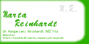 marta reinhardt business card